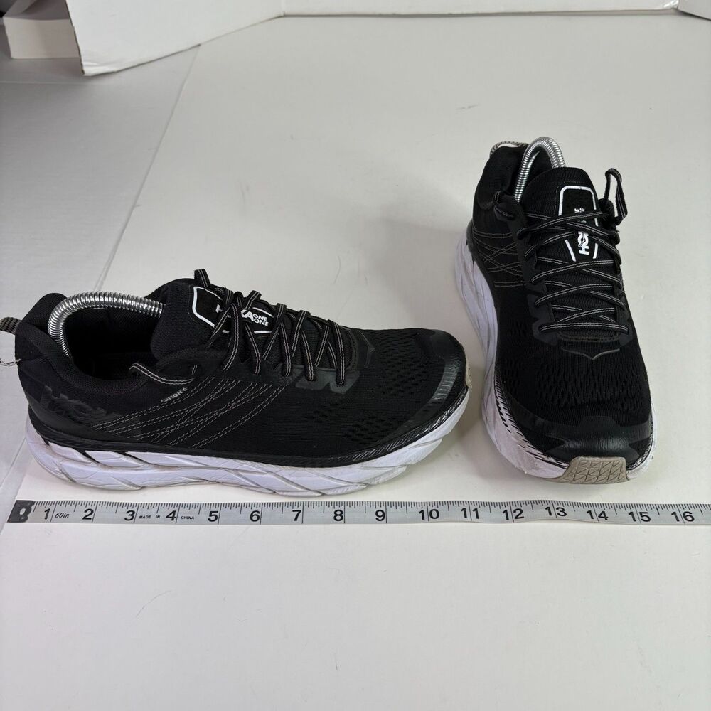 Hoka One One Clifton 6 running Shoes, Mens size 9.5, Black, - Picture 9 of 10